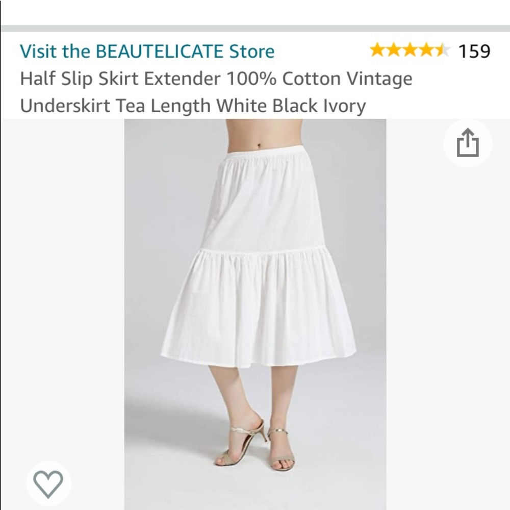 Skirt extender ivory